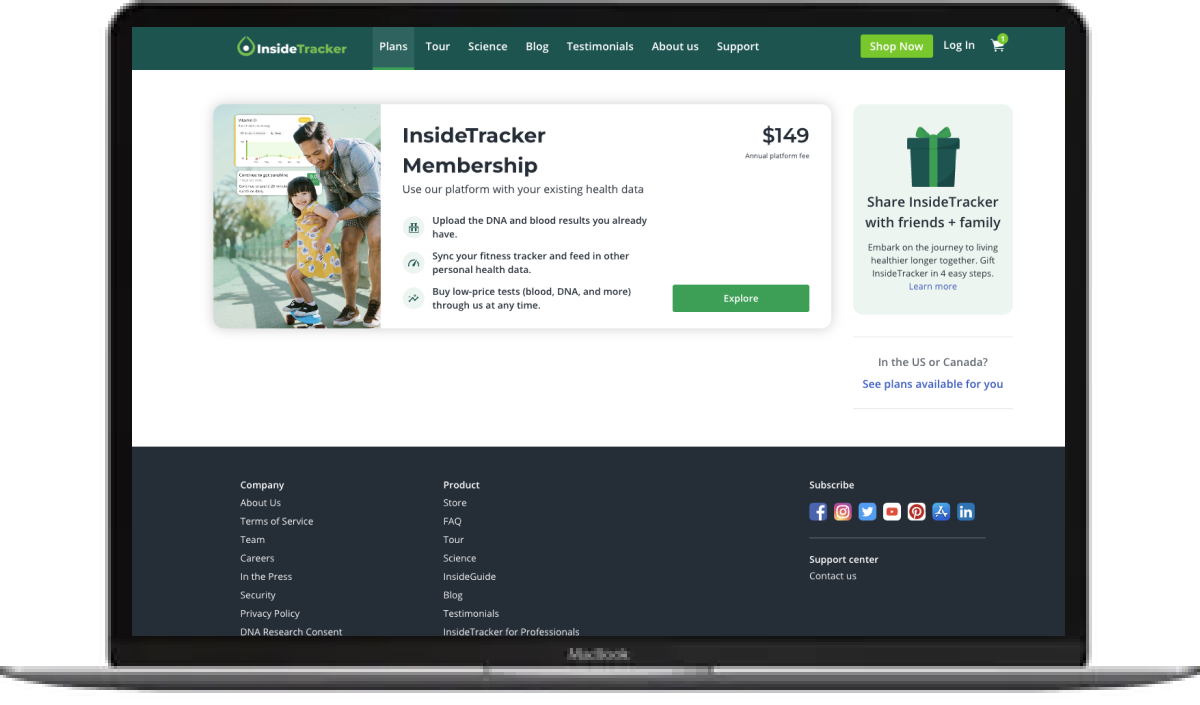 InsideTracker — screenshot
